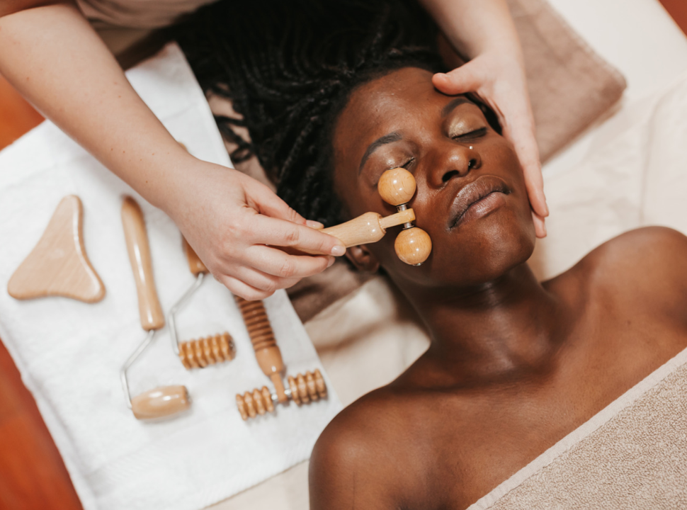 Gua sha therapy to release muscle tension and improve circulation